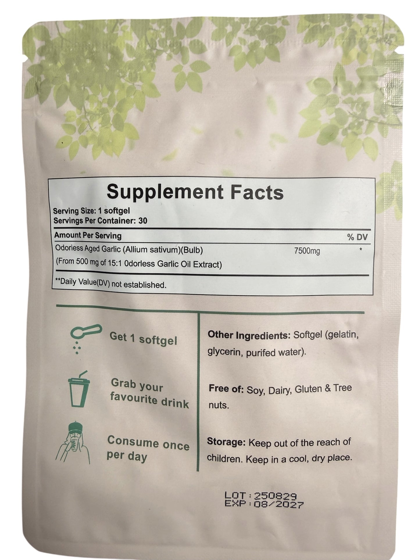 Elare Aged Garlic 7,500 Mg (3) pk
