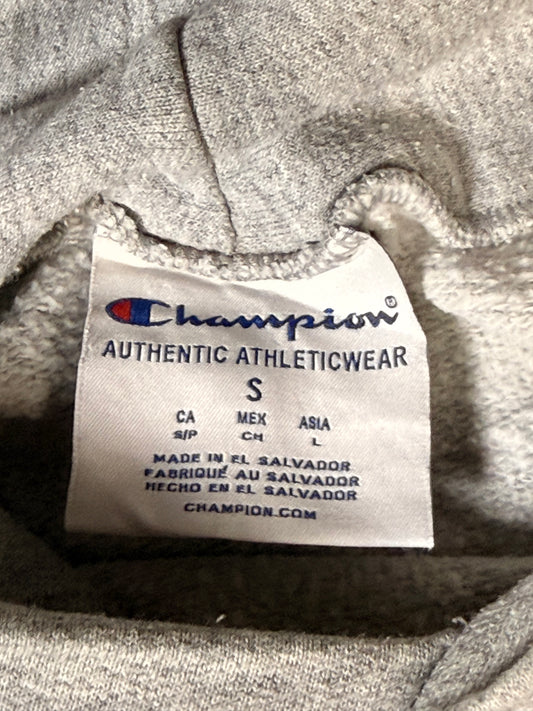 Champion Belmont Bruins Hoodie Size S Heather Grey College Bear Logo - Flip It Now