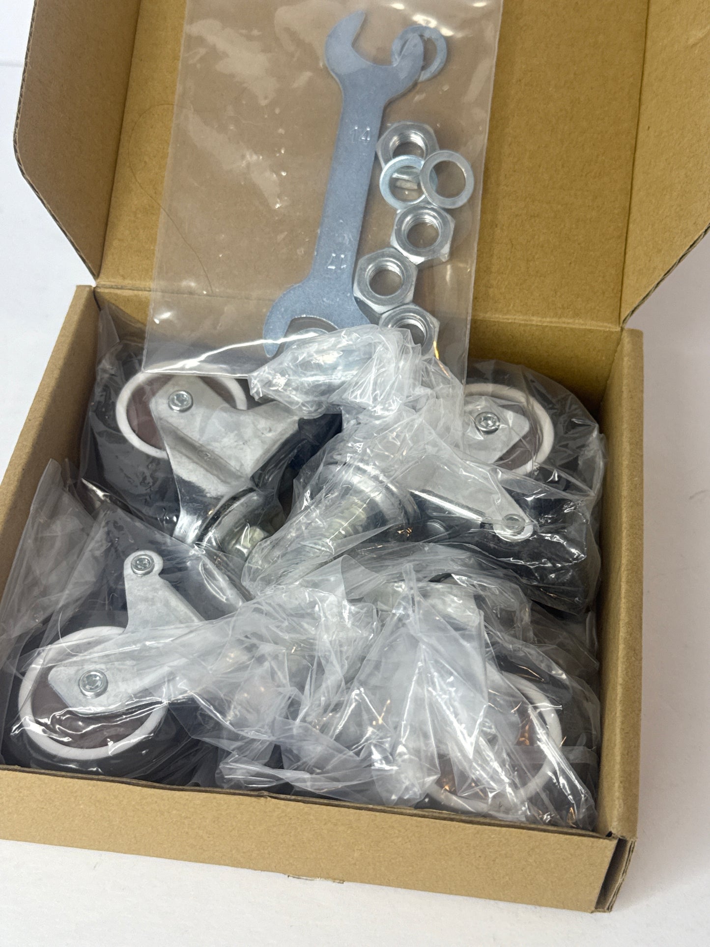 HOLKIE Stem Caster Wheels 2 inch Total Locking Casters Set of 4, Threaded Stem 3/8" -16 x 1 (Diameter 3/8", Length 1") Swivel Heavy Duty Castors - Flip It Now