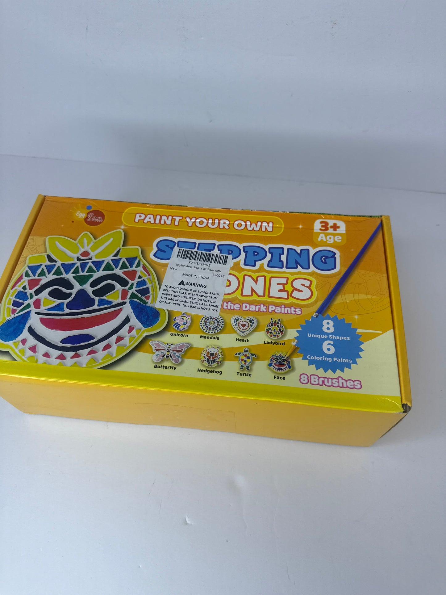 EggSun 8Pcs Stepping Stones Painting Crafts Kit for Kids 4 8 6, DIY Garden Stones Outdoor Paint Your Own Ceramic Unicorn Arts and Crafts for Boys Girls Ages 4 7 9 10 12 Birthday Gifts - Flip It Now
