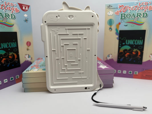 Jasonwell LCD Drawing Writing Tablet - Drawing Pad Doodle Board for Kids Toddlers Drawing Toy Educational Learning Toys Christmas Birthday Gift 2 3 4 5 6 7 8 Year Old Girls Boys (White Unicorn) - Flip It Now
