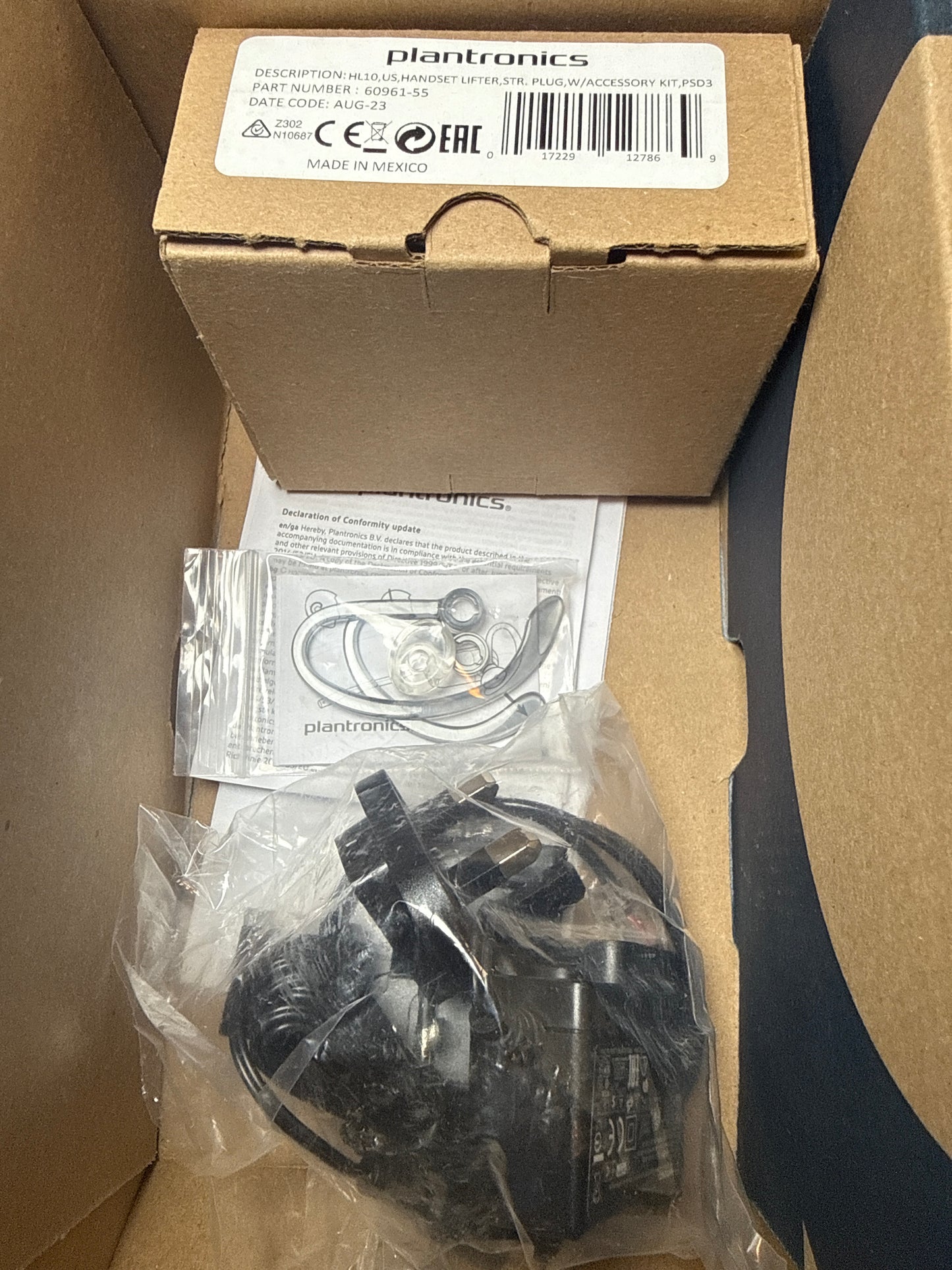 Plantronics CS540 Wireless DECT Headset with HL10 Handset Lifter – Office Phone new in box