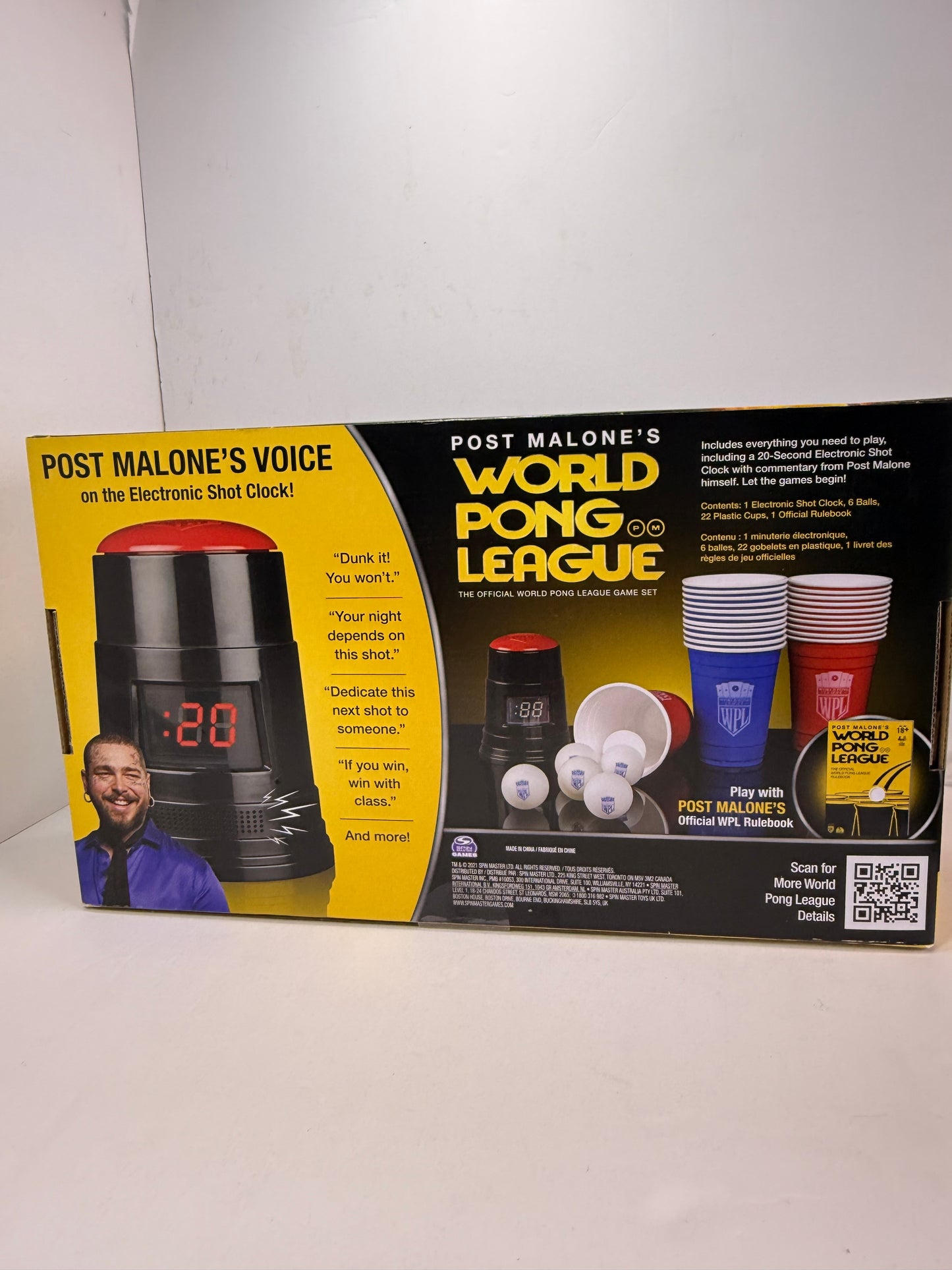 Post Malone World Pong League Beer Drinking Game for Bachelor Party Outdoor Games With Plastic Cups and Ping Pong Balls, for Adults Ages 18 and Up - Flip It Now