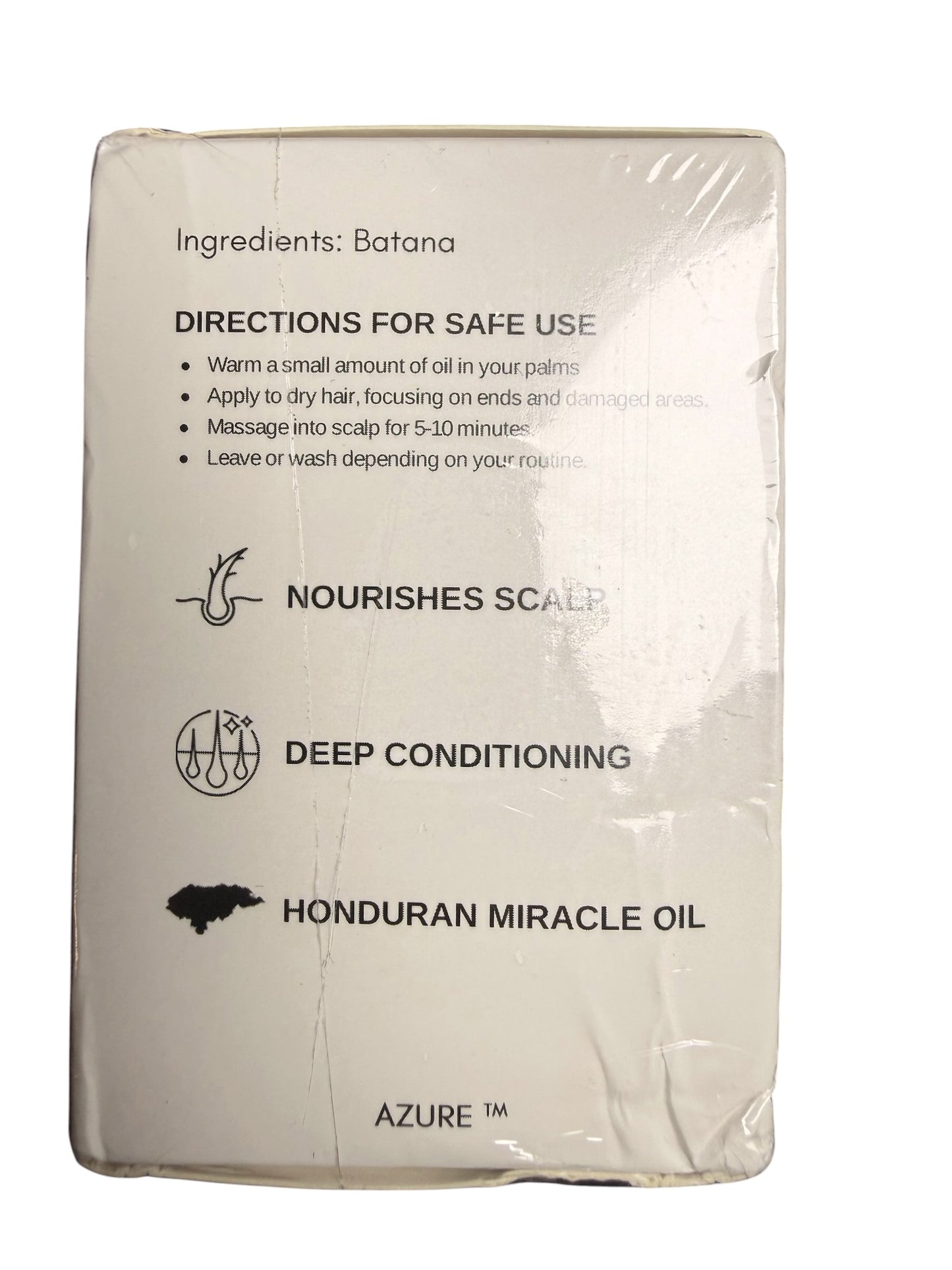 Azure 100% Pure BATANA OIL Honduran Miracle Oil 4 oz. Thicker Hair Sealed (3pk) 10/28