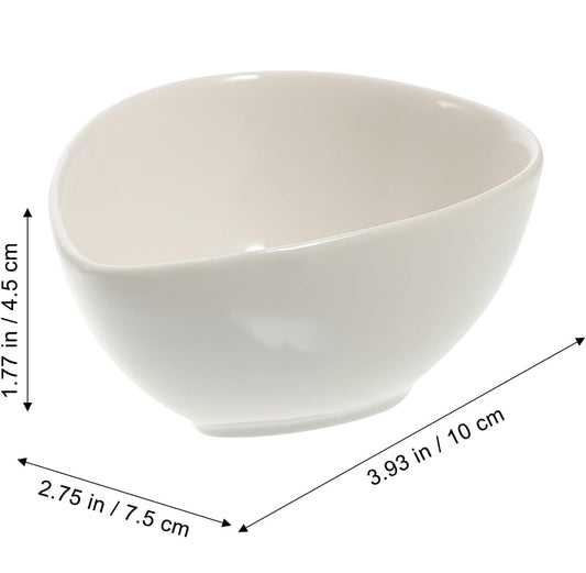 Hemoton 5Pcs Condiment Serving Bowls Teardrop Shaped Sauce Serving Dish Set for Dipping Sauces Soy Sauce Mustard Sweet and Sour Compact Kitchen Tableware for Home and Restaurant