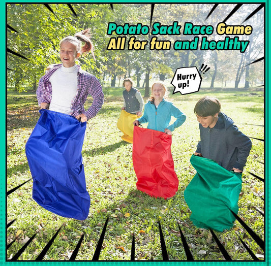 53PCS Outdoor Lawn Carnival Games Bean Bags Ring Toss Set Potato Sack Race Bags Egg and Spoon Race Party for Kid Adult Family,Birthday Party Family Reunion Outside Field Day Easter Games