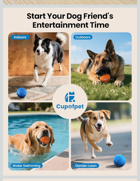 Interactive Dog Toys Ball, 2025 Upgraded Self Moving Balls and Vibrating Ball for Dogs, E-TPU Safety Material Electric Dog Toys to Keep Them Busy Rolling Balls for Small Medium Large Dogs (Blue) - Flip It Now