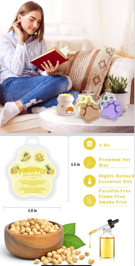 (4)Pet safe Scented Wax Melts Wax Tarts Cubes with Strong Scent for Home Fragrance, Relaxing holidays 4 Packs - Flip It Now