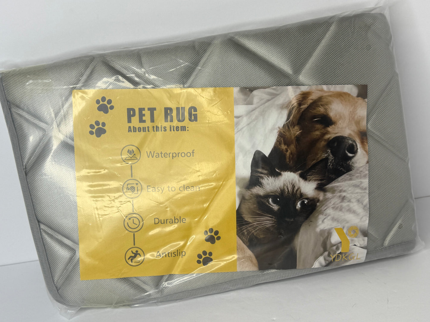 Dog Bed Mat, Soft Foam Kennel Pad Washable Pet Dog Crate Pad with Anti-Slip Bottom for Small/Medium Dogs, Grey 23x34” - Flip It Now