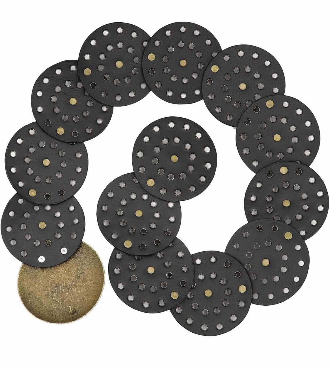 AIBEARTY Women Vintage Wide Disc Belt PU Leather Hollow Out Round Belts Western Cowgirl Waist Belt