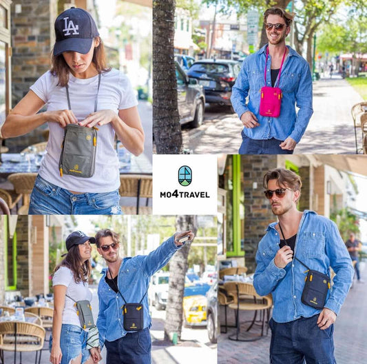 Travel Neck Wallet RFID Blocking – Hidden Passport Holder for Men & Women, Anti-Theft Travel Pouch with Adjustable Lanyard, Lightweight & Water Resistant - Flip It Now