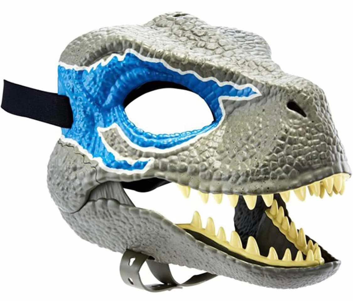 (6) Dino Mask with Moving Jaw, Eye-catching Latex Dinosaur Dress Up Mask for Halloween Party Masquerade