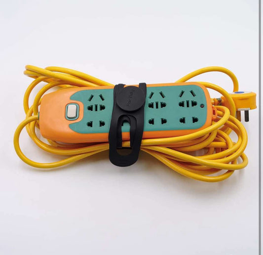 Silicone Utility Strap for Slow Cooker Lid, Pot, Bento Box, 21.65 In Reusable Elastic Self-Lock Silicone Tie for Bundling or Organizing Curtain, Cords, Yoga Mat, Camping Mat, 2pcs (Black&White) - Flip It Now