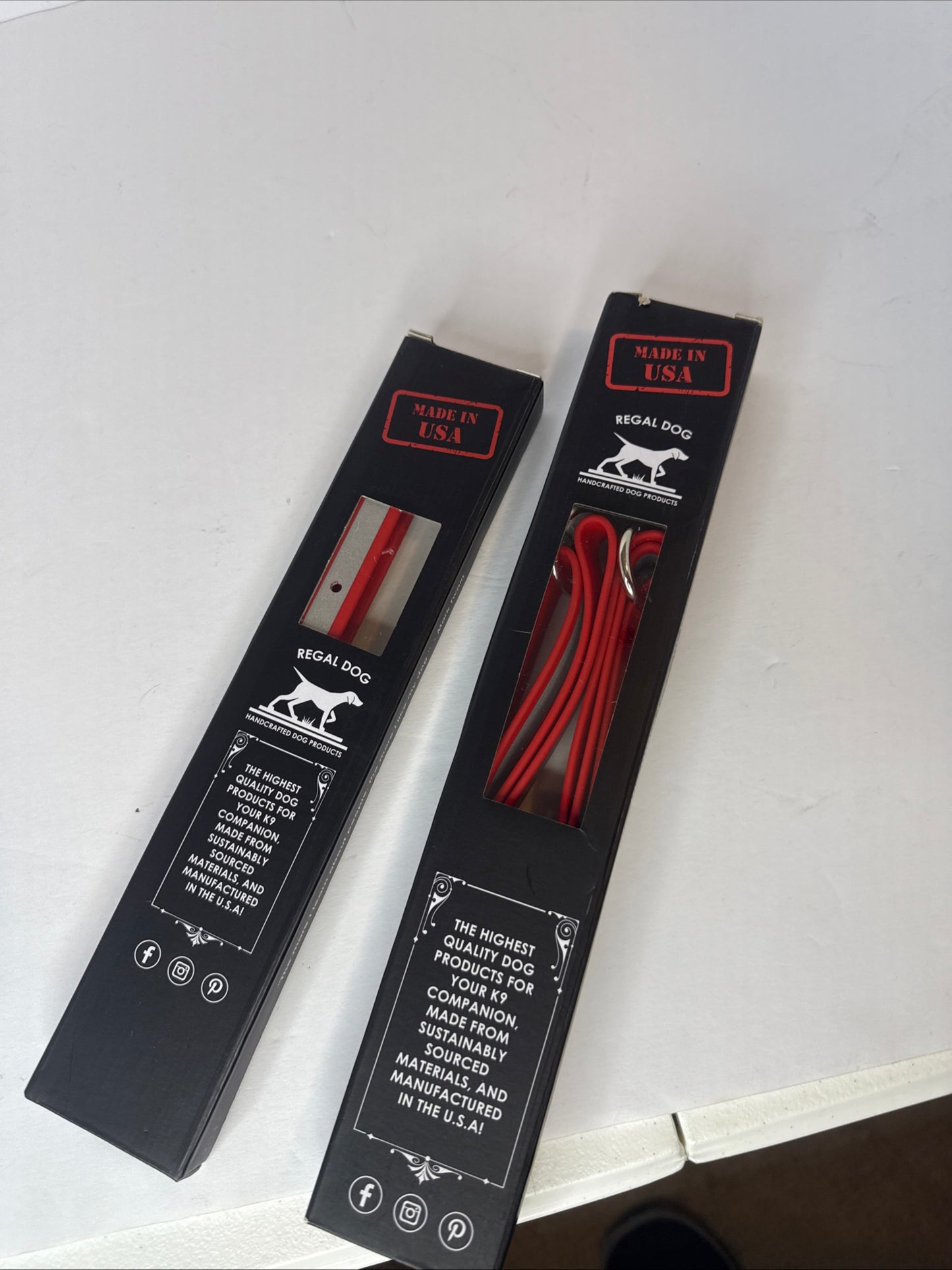 Regal Dog Products Reflective Leash – 5 ft. Dog Leash with Easy to Use Collar Hook, Lightweight, and Proof Training Pet Lead for Small, Medium, Large, or XL Dogs (Red) - Flip It Now