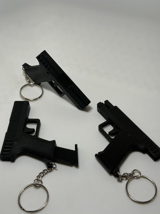 Mini Handgun Replica Keychain – Slide & Mag Action - Flip It Now