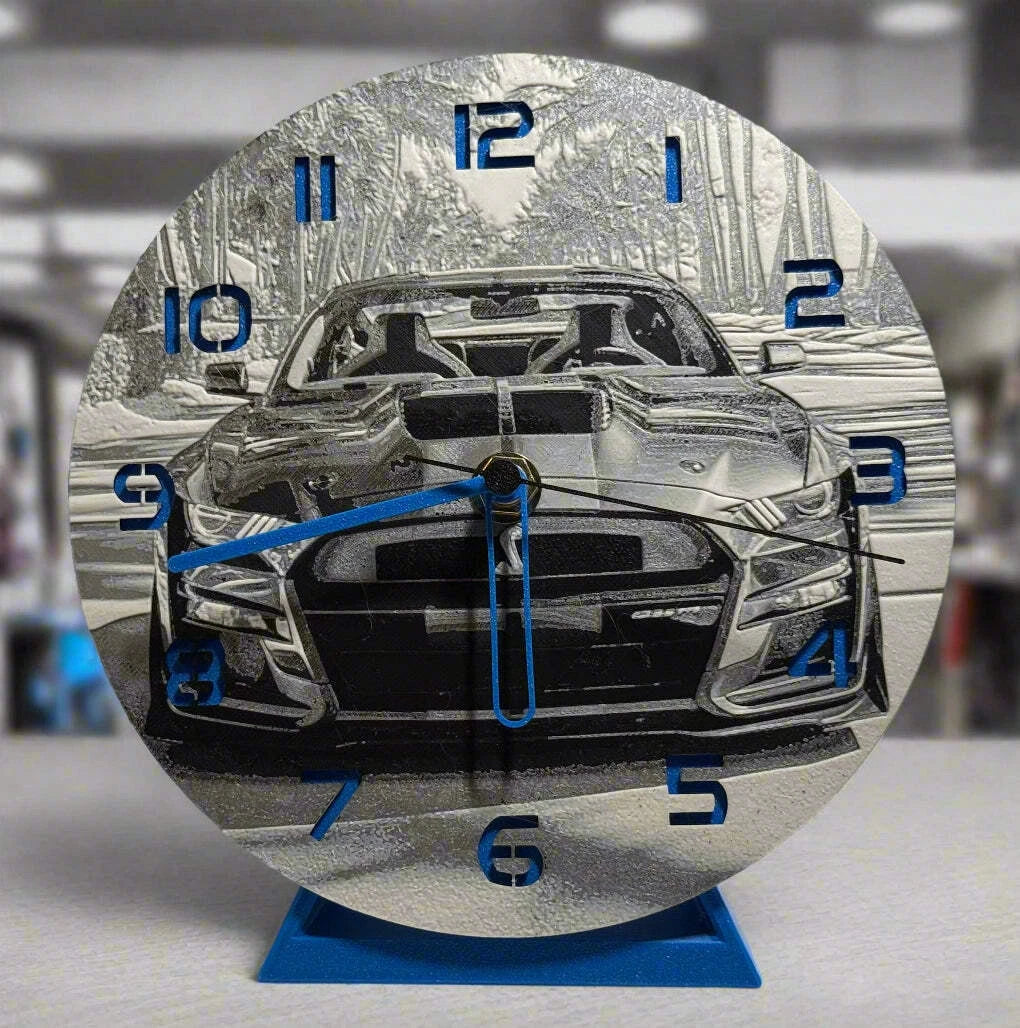 170mm HueFord Mustang Dark Horse 170mm Wall Clock – Unleash the Beast - Flip It Now