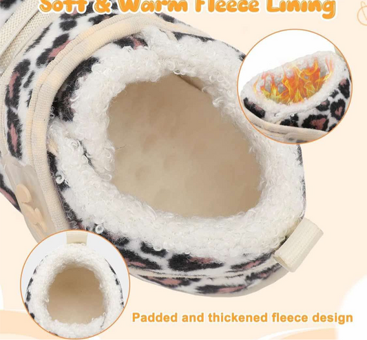 FEETCITY Baby Boots Boys Girls Infant Slippers Cozy Fleece Boots First Walking Shoes Warm Socks Newborn Crib Shoes