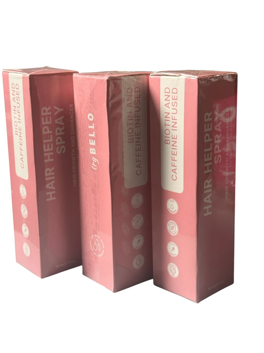 Try Bello Hair Helper Spray for Thinning Hair, Hair Helper Growth Spray 1.7 oz 3 pk - Flip It Now
