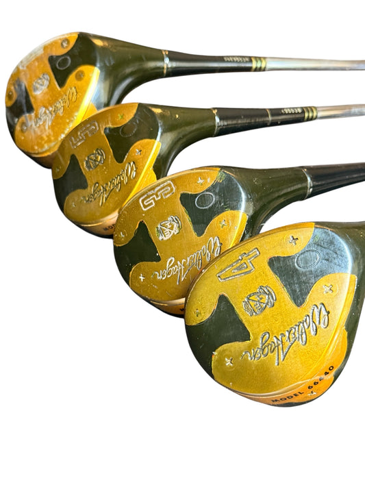 4 Vintage walter Hagen matching Haig ultra golf clubs  with literature - Flip It Now