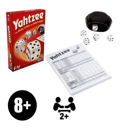 Hasbro Gaming Yahtzee Game, Fast-Playing Dice Games for Kids, Teens, and Adults, Strategy Games, Family Games for Kids, 2 or More Players, Ages 8 and Up - Flip It Now