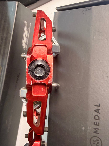 HT Components T2 Enduro Race Pedals Aluminum, Red - Flip It Now