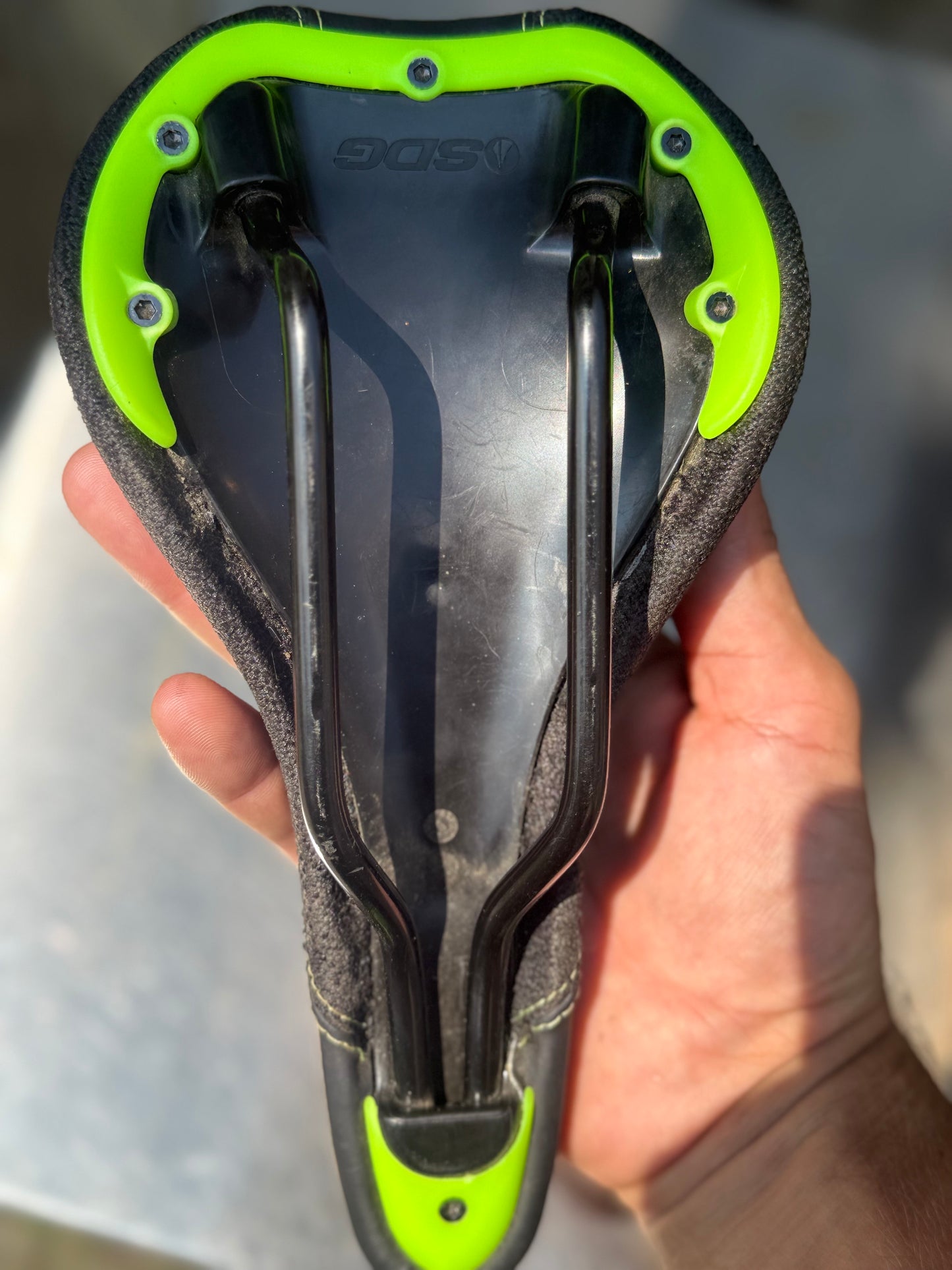 SDG Fly JR Saddle 235x122mm Steel MTB Road Bicycle Youth Green - Flip It Now