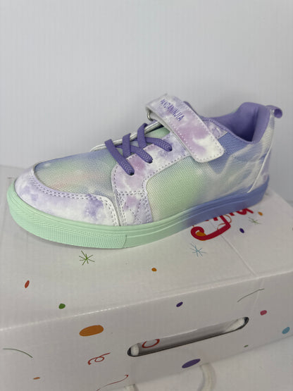 PANDANINJIA size (3)Girls Shoes Little Kids Toddler Sneaker with Hook and Loop Casual Party School Dream Color Shoes size (3) - Flip It Now