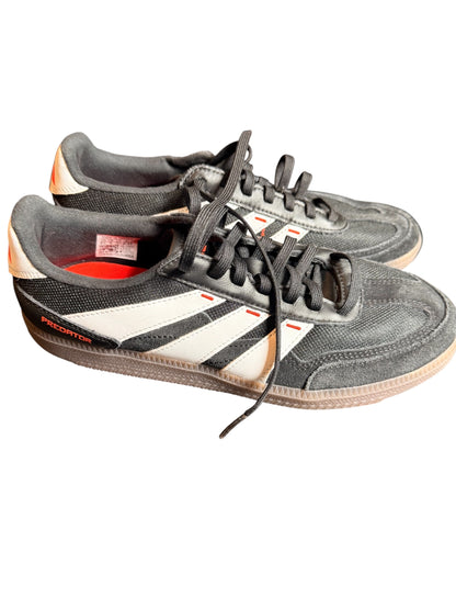 (MENS 6.5) Adidas Predator 24 League Indoor Soccer Samba Suede Black IF1025 - Flip It Now