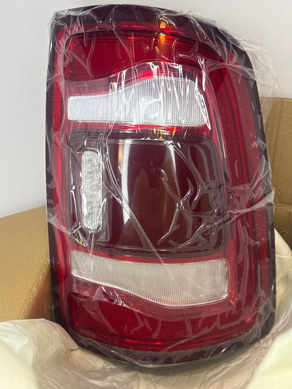 LED Tail Lights Assembly Compatible With 2019-2023 RAM 2500 3500 without Blind Spot Red Bezel Rear Brake Lights Replace 68361716AD (Right Passenger Side) - Flip It Now