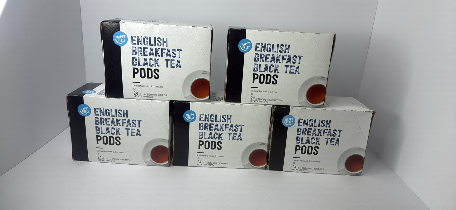Amazon Brand - Happy Belly Tea Pods, English Breakfast, 24 Count, Compatible with 2.0 K-Cup Brewers - Flip It Now
