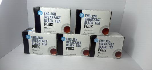Amazon Brand - Happy Belly Tea Pods, English Breakfast, 24 Count, Compatible with 2.0 K-Cup Brewers - Flip It Now
