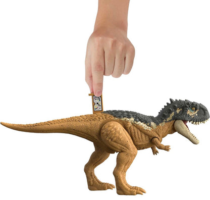 Mattel Jurassic World Dominion Roar Strikers Dinosaur Action Figure with Roaring Sound & Attack Action, Skorpiovenator Dino Toy Includes Digital Play - Flip It Now