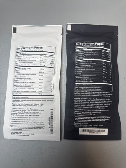 Stasis Daytime & Nighttime Supplement Bundle 50 Caps Each; SEALED Exp 09/2027