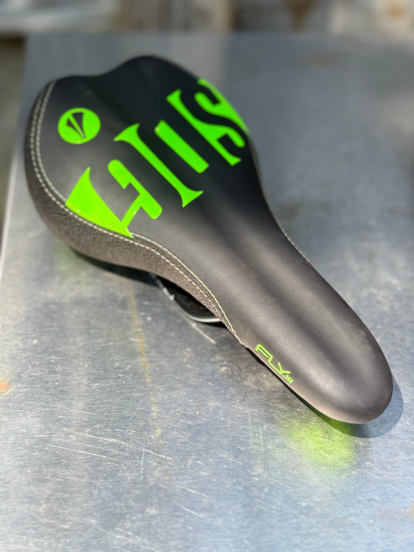 SDG Fly JR Saddle 235x122mm Steel MTB Road Bicycle Youth Green - Flip It Now
