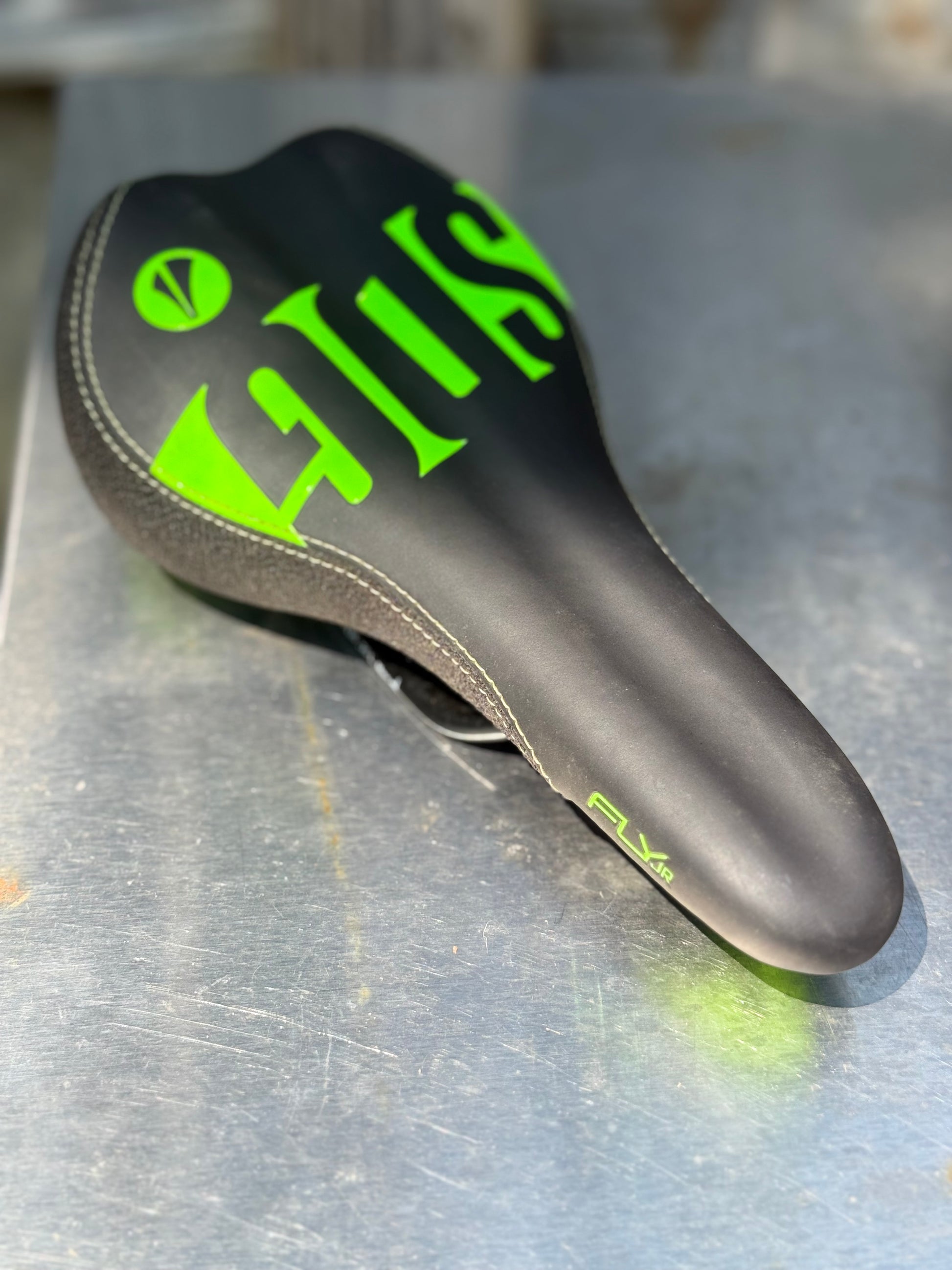 SDG Fly JR Saddle 235x122mm Steel MTB Road Bicycle Youth Green - Flip It Now