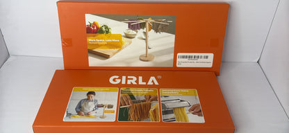 (2) NIB Pasta Drying Racks, AITRAI Large Wood Pasta Rack Collapsible Pasta Hanger Stand Noodle Rack with 9 Bar Handles Homemade Pasta Tools for Kitchen, Stable and Easy Storage - Flip It Now