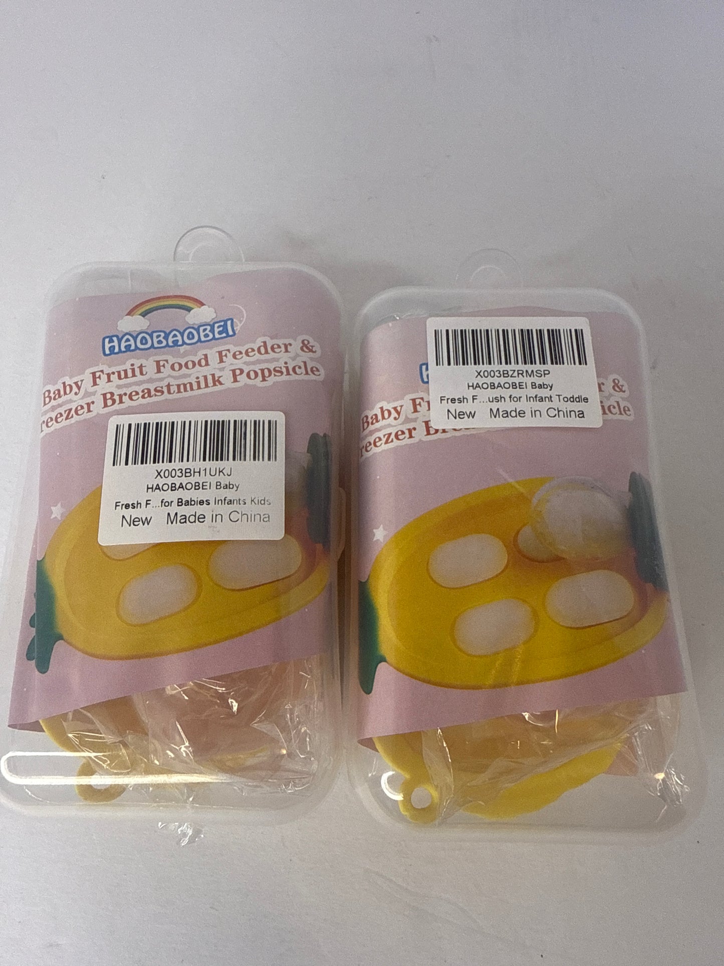 (2) Baby Fresh Fruit Feeder Pacifier,  HAOBAOBEI Baby Teether for Chewing, ...