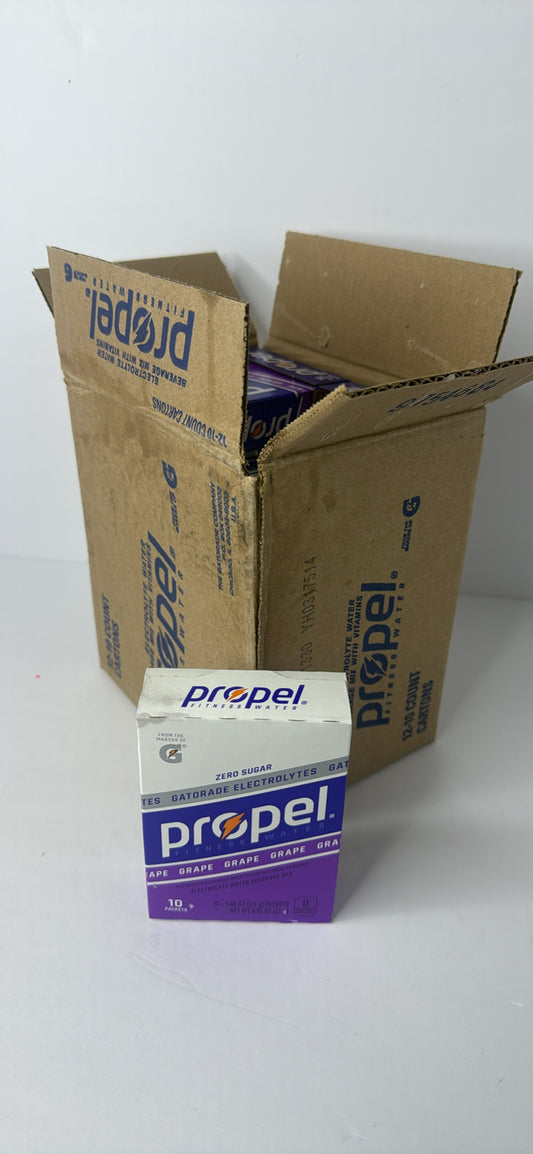 Propel Electrolyte Enhanced Water Drink Mix Powder Packets, Grape, Zero Calorie & Zero Sugar Hydration with Electrolytes and Vitamins C & E (120 Packets - Flip It Now