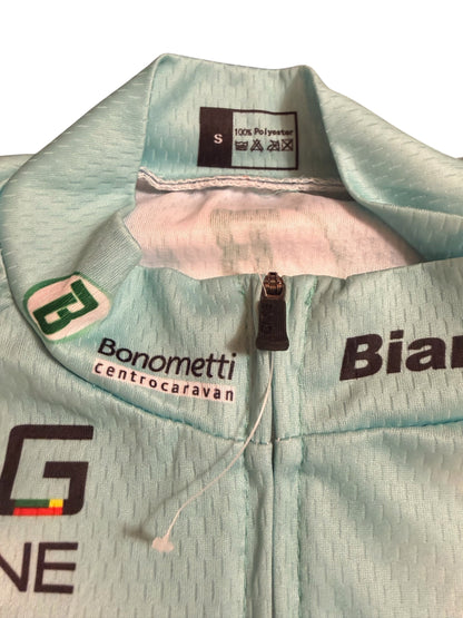 Authentic Santini SMS Bianchi Countervail Team Cycling Jersey padded short set -Size S-Italy - Flip It Now