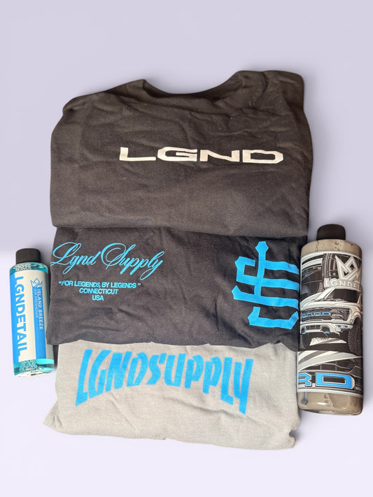 LGND Supply Co Shirt Mens L Black Crew Neck Double-Sided Tagless *detail combo Automotive NIB - Flip It Now