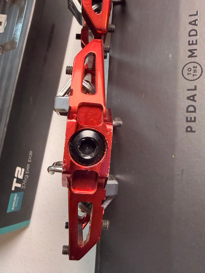 HT Components T2 Enduro Race Pedals Aluminum, Red - Flip It Now