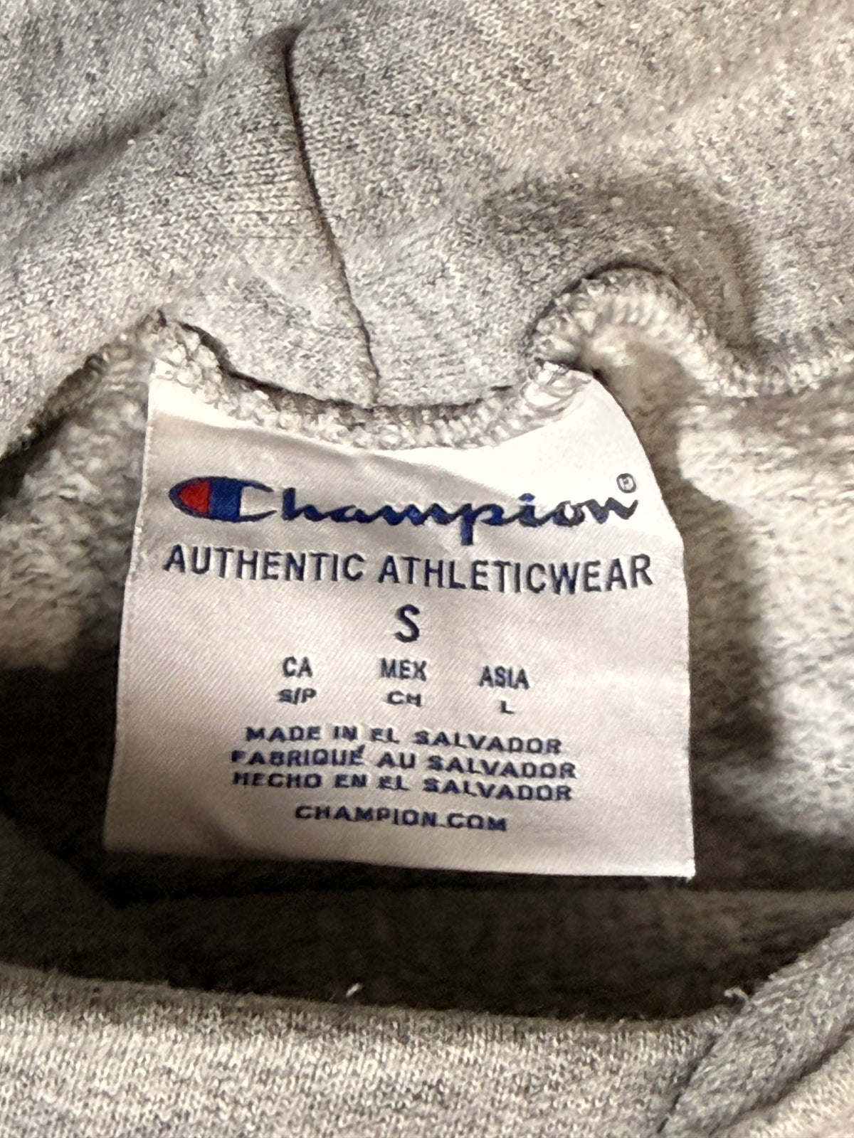 Champion Belmont Bruins Hoodie Size S Heather Grey College Bear Logo - Flip It Now