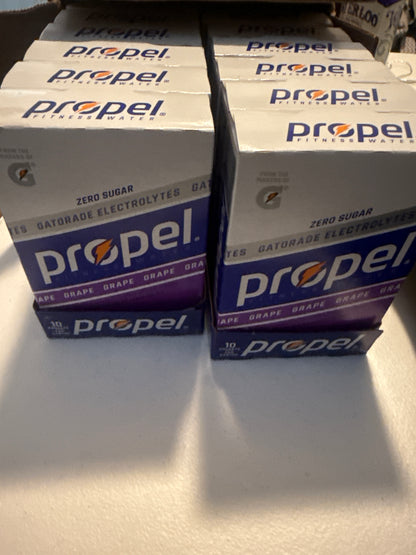 Propel Electrolyte Enhanced Water Drink Mix Powder Packets, Grape, Zero Calorie & Zero Sugar Hydration with Electrolytes and Vitamins C & E (120 Packets - Flip It Now
