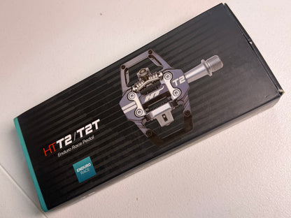 HT Components T2 Enduro Race Pedals Aluminum, Red - Flip It Now