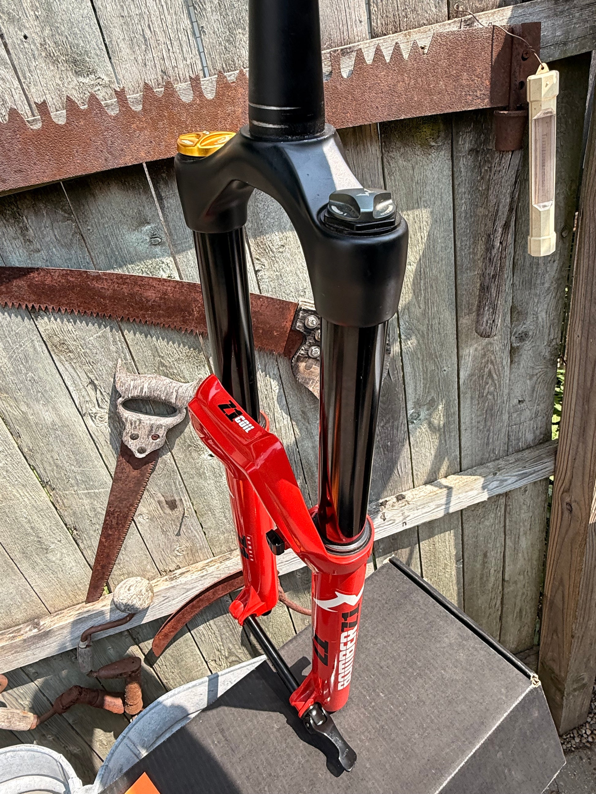Marzocchi Bomber Z1 Coil Fork 27.5" 180mm Grip Sweep Adj. Boost 44 Red - Flip It Now