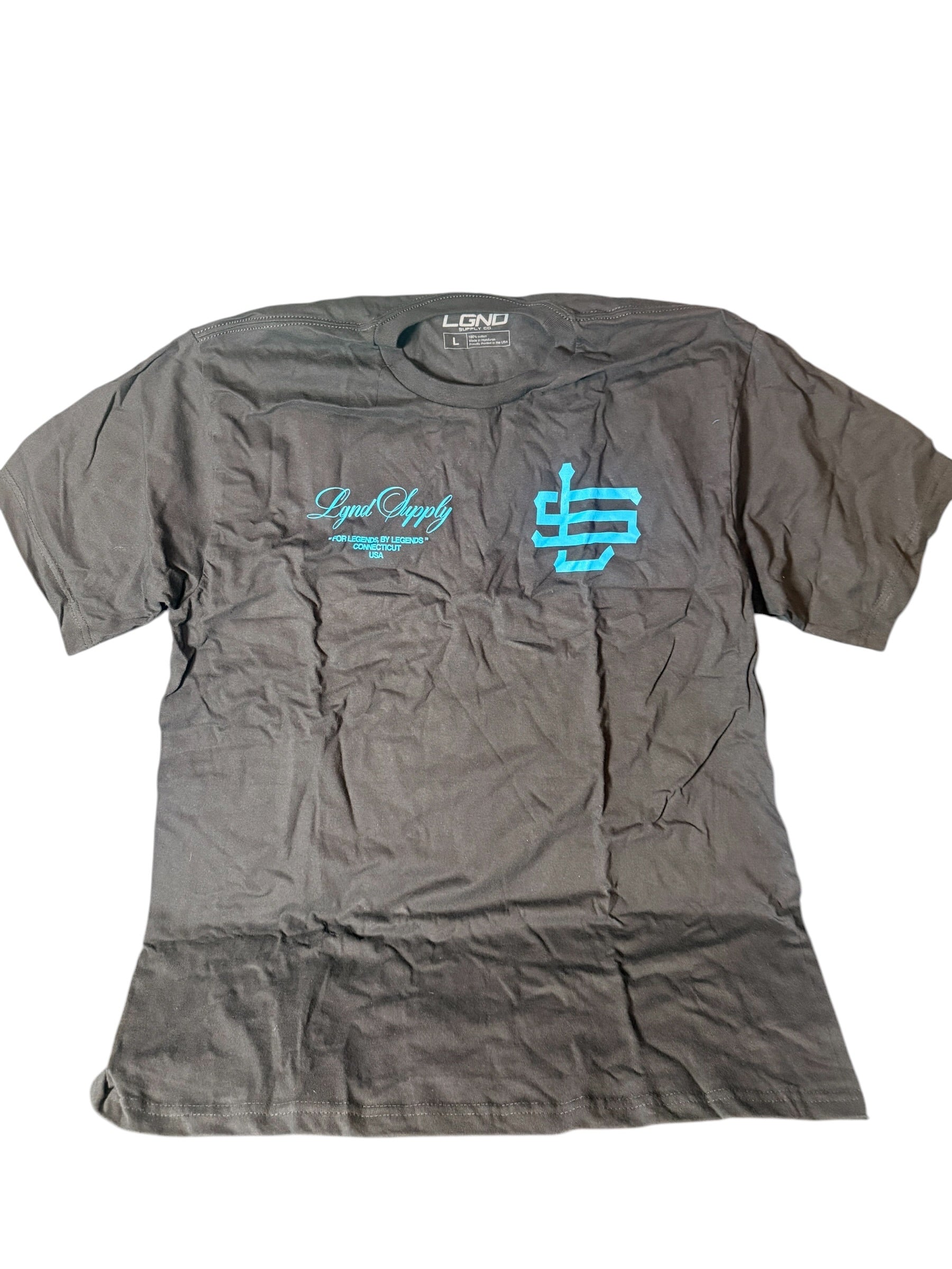 LGND Supply Co Shirt Mens L Black Crew Neck Double-Sided Tagless *detail combo Automotive NIB - Flip It Now