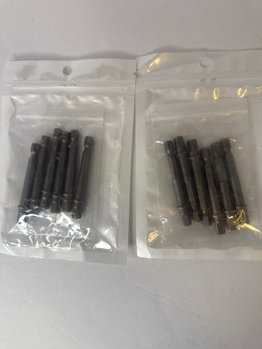 (2) OIIKI 6 Pack 1/4 inch Square Socket Adapter Bit Set, Impact Driver Power Bits for Automotive DIY-1/4 Hex Shank - Flip It Now