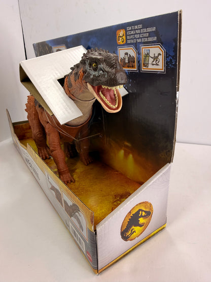 Mattel Jurassic World Dominion Massive Action Dinosaur Figure, Ampelosaurus Dino Toy with Attack Motion, Plus Downloadable App & AR - Flip It Now