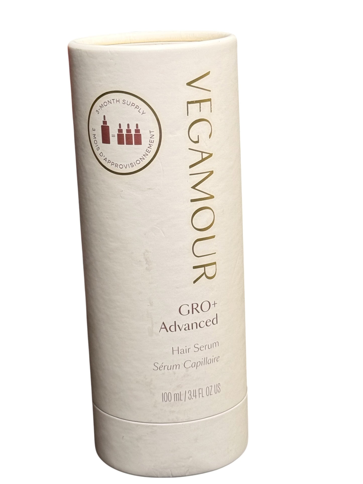 Vegamour Gro+ Advanced Hair Serum - 3.4 fl oz 100 mL Jumbo 3 Month Supply NEW