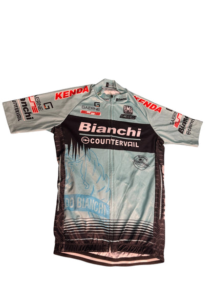 Authentic Santini SMS Bianchi Countervail Team Cycling Jersey padded short set -Size S-Italy - Flip It Now